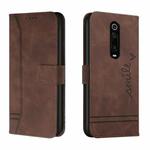 For Xiaomi Redmi K20 / K20 Pro Retro Skin Feel Horizontal Flip Soft TPU + PU Leather Case with Holder & Card Slots & Photo Frame(Coffee)