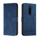 For Xiaomi Redmi K20 / K20 Pro Retro Skin Feel Horizontal Flip Soft TPU + PU Leather Case with Holder & Card Slots & Photo Frame(Blue)