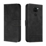 For Xiaomi Redmi Note 9 Retro Skin Feel Horizontal Flip Soft TPU + PU Leather Case with Holder & Card Slots & Photo Frame(Black)