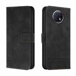 For Xiaomi Redmi Note 9T Retro Skin Feel Horizontal Flip Soft TPU + PU Leather Case with Holder & Card Slots & Photo Frame(Black)