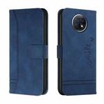 For Xiaomi Redmi Note 9T Retro Skin Feel Horizontal Flip Soft TPU + PU Leather Case with Holder & Card Slots & Photo Frame(Blue)