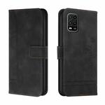 For Xiaomi Mi 10 Lite 5G Retro Skin Feel Horizontal Flip Soft TPU + PU Leather Case with Holder & Card Slots & Photo Frame(Black)