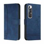 For Xiaomi Mi 10S Retro Skin Feel Horizontal Flip Soft TPU + PU Leather Case with Holder & Card Slots & Photo Frame(Blue)