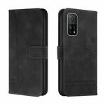 For Xiaomi Mi 10T 5G Retro Skin Feel Horizontal Flip Soft TPU + PU Leather Case with Holder & Card Slots & Photo Frame(Black)