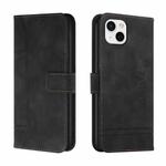 Retro Skin Feel Horizontal Flip Soft TPU + PU Leather Case with Holder & Card Slots & Photo Frame For iPhone 13(Black)