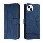 Retro Skin Feel Horizontal Flip Soft TPU + PU Leather Case with Holder & Card Slots & Photo Frame For iPhone 13(Blue)