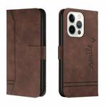 Retro Skin Feel Horizontal Flip Soft TPU + PU Leather Case with Holder & Card Slots & Photo Frame For iPhone 13 Pro(Coffee)