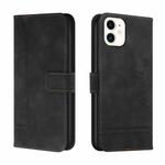 Retro Skin Feel Horizontal Flip Soft TPU + PU Leather Case with Holder & Card Slots & Photo Frame For iPhone 12 mini(Black)