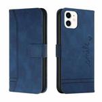 Retro Skin Feel Horizontal Flip Soft TPU + PU Leather Case with Holder & Card Slots & Photo Frame For iPhone 12 mini(Blue)
