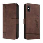 Retro Skin Feel Horizontal Flip Soft TPU + PU Leather Case with Holder & Card Slots & Photo Frame For iPhone X / XS(Coffee)