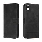 Retro Skin Feel Horizontal Flip Soft TPU + PU Leather Case with Holder & Card Slots & Photo Frame For iPhone XR(Black)