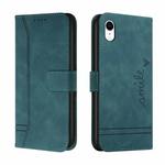 Retro Skin Feel Horizontal Flip Soft TPU + PU Leather Case with Holder & Card Slots & Photo Frame For iPhone XR(Army Green)