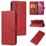 For Huawei P30 Calf Texture Buckle Horizontal Flip Leather Case with Holder & Card Slots & Wallet(Red)