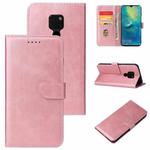 For Huawei Mate 20 Calf Texture Buckle Horizontal Flip Leather Case with Holder & Card Slots & Wallet(Rose Gold)