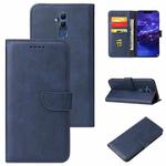 For Huawei Mate 20 Lite Calf Texture Buckle Horizontal Flip Leather Case with Holder & Card Slots & Wallet(Blue)