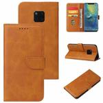 For Huawei Mate 20 Pro Calf Texture Buckle Horizontal Flip Leather Case with Holder & Card Slots & Wallet(Khaki)