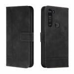 For Motorola Moto Edge Retro Skin Feel Horizontal Flip Soft TPU + PU Leather Case with Holder & Card Slots & Photo Frame(Black)