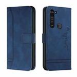 For Motorola Moto Edge Retro Skin Feel Horizontal Flip Soft TPU + PU Leather Case with Holder & Card Slots & Photo Frame(Blue)