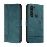 For Motorola Moto Edge Retro Skin Feel Horizontal Flip Soft TPU + PU Leather Case with Holder & Card Slots & Photo Frame(Dark Green)