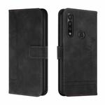 For Motorola Moto G Power 2020 Retro Skin Feel Horizontal Flip Soft TPU + PU Leather Case with Holder & Card Slots & Photo Frame(Black)