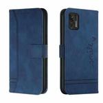 For Motorola Moto G Stylus 2021 Retro Skin Feel Horizontal Flip Soft TPU + PU Leather Case with Holder & Card Slots & Photo Frame(Blue)