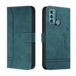 For Motorola Moto G40 / G60 Retro Skin Feel Horizontal Flip Soft TPU + PU Leather Case with Holder & Card Slots & Photo Frame(Dark Green)