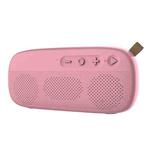 NewRixing NR-4012 TWS Fresh Style Splashproof Mesh Bluetooth Speaker with Leather Buckle(Pink)