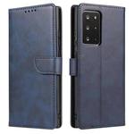 For Samsung Galaxy Note20 Calf Texture Buckle Horizontal Flip Leather Case with Holder & Card Slots & Wallet(Blue)
