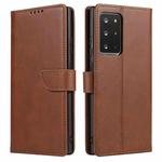 For Samsung Galaxy Note20 Calf Texture Buckle Horizontal Flip Leather Case with Holder & Card Slots & Wallet(Brown)