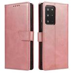 For Samsung Galaxy Note20 Ultra Calf Texture Buckle Horizontal Flip Leather Case with Holder & Card Slots & Wallet(Rose Gold)