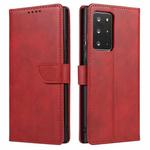 For Samsung Galaxy Note20 Ultra Calf Texture Buckle Horizontal Flip Leather Case with Holder & Card Slots & Wallet(Red)