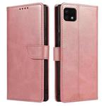 For Samsung Galaxy A22 4G Calf Texture Buckle Horizontal Flip Leather Case with Holder & Card Slots & Wallet(Rose Gold)