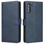 For Samsung Galaxy Note10 Calf Texture Buckle Horizontal Flip Leather Case with Holder & Card Slots & Wallet(Blue)