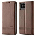For Huawei Maimang 10 SE AZNS Magnetic Calf Texture Horizontal Flip Leather Case with Card Slots & Holder & Wallet(Dark Brown)