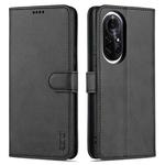 For Huawei nova 8 AZNS Skin Feel Calf Texture Horizontal Flip Leather Case with Card Slots & Holder & Wallet(Black)