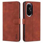 For Huawei nova 8 AZNS Skin Feel Calf Texture Horizontal Flip Leather Case with Card Slots & Holder & Wallet(Brown)