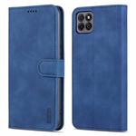 For Honor Play 20 AZNS Skin Feel Calf Texture Horizontal Flip Leather Case with Card Slots & Holder & Wallet(Blue)