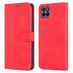 For Honor Play 20 AZNS Skin Feel Calf Texture Horizontal Flip Leather Case with Card Slots & Holder & Wallet(Red)