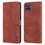 For Honor Play 20 AZNS Skin Feel Calf Texture Horizontal Flip Leather Case with Card Slots & Holder & Wallet(Brown)