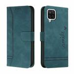 For Samsung Galaxy A42 5G Retro Skin Feel Horizontal Flip Soft TPU + PU Leather Case with Holder & Card Slots & Photo Frame(Army Green)
