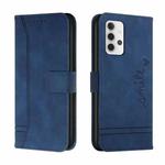 For Samsung Galaxy A32 4G Retro Skin Feel Horizontal Flip Soft TPU + PU Leather Case with Holder & Card Slots & Photo Frame(Blue)