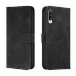 For Samsung Galaxy A50 Retro Skin Feel Horizontal Flip Soft TPU + PU Leather Case with Holder & Card Slots & Photo Frame(Black)