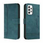 For Samsung Galaxy A52 Retro Skin Feel Horizontal Flip Soft TPU + PU Leather Case with Holder & Card Slots & Photo Frame(Army Green)