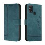 For Samsung Galaxy M31s Retro Skin Feel Horizontal Flip Soft TPU + PU Leather Case with Holder & Card Slots & Photo Frame(Army Green)