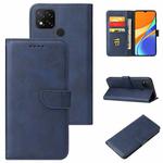 For Xiaomi Redmi 9C Calf Texture Buckle Horizontal Flip Leather Case with Holder & Card Slots & Wallet(Blue)