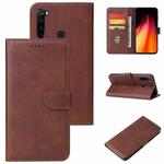 For Xiaomi Redmi Note 8 Calf Texture Buckle Horizontal Flip Leather Case with Holder & Card Slots & Wallet(Brown)