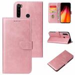 For Xiaomi Redmi Note 8 Calf Texture Buckle Horizontal Flip Leather Case with Holder & Card Slots & Wallet(Rose Gold)