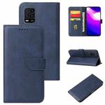 For Xiaomi Mi 10 Lite Calf Texture Buckle Horizontal Flip Leather Case with Holder & Card Slots & Wallet(Blue)