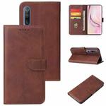 For Xiaomi Mi 10 Pro Calf Texture Buckle Horizontal Flip Leather Case with Holder & Card Slots & Wallet(Brown)