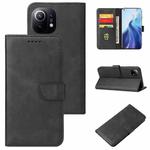 For Xiaomi Mi 11 Calf Texture Buckle Horizontal Flip Leather Case with Holder & Card Slots & Wallet(Black)
